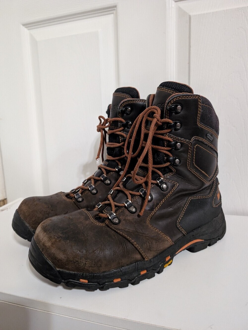 Danner Vicious Mens Boots 8" Brown Leather Vibram Goretex Leather Shoe Size 11